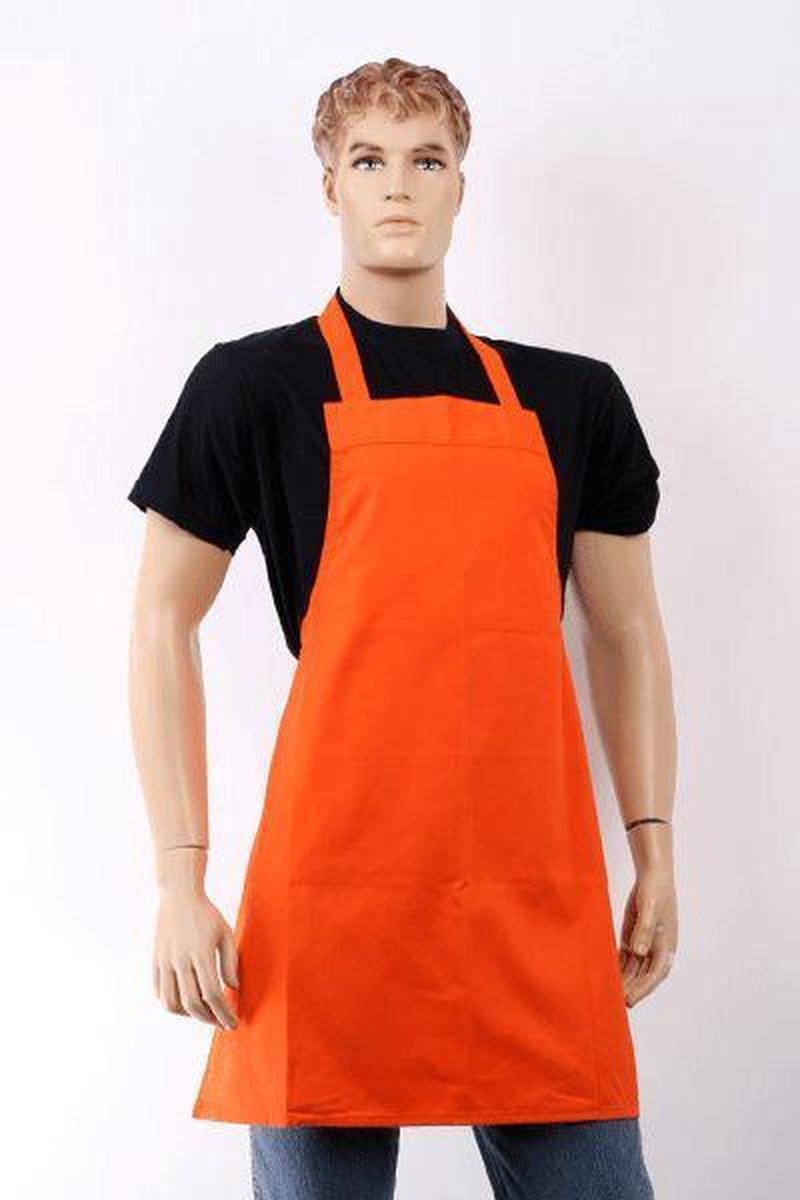 Oranje barbecue schort