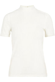 Pckylie Ss T-neck Top  Noos 17101643 Cloud Dancer