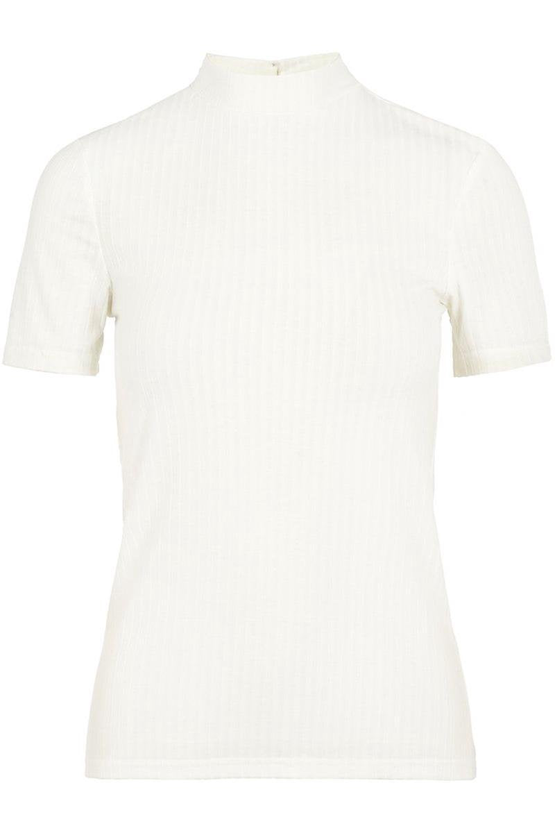 Pckylie Ss T-neck Top  Noos 17101643 Cloud Dancer