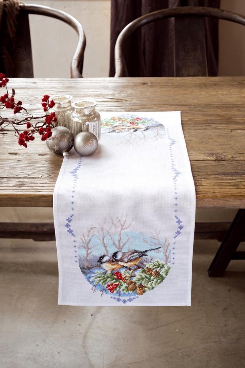 Pearlaida loper kit Meesjes op tak in winter - Vervaco - PN-0147606