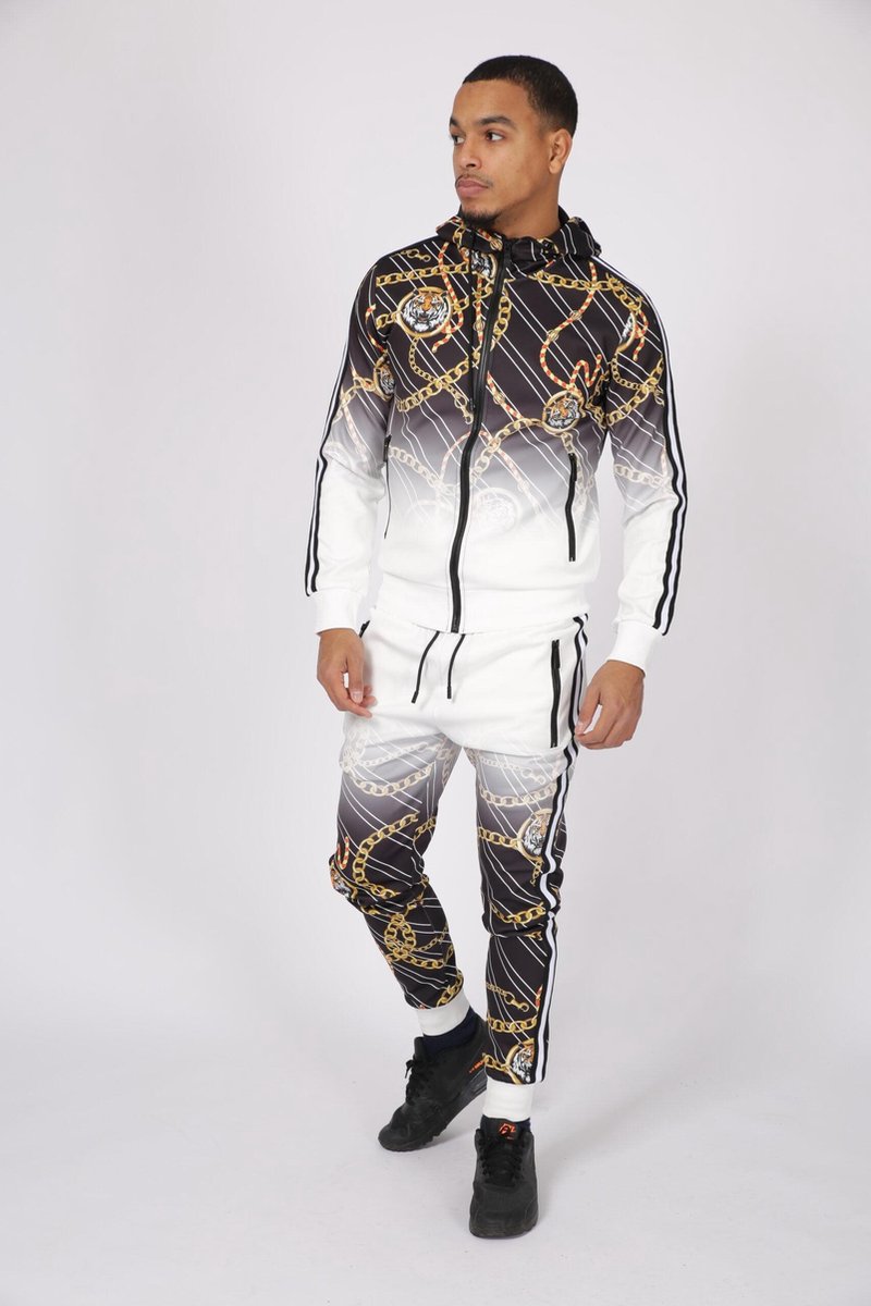 Zayne - Joggingpak - Heren - Wit - E215-2