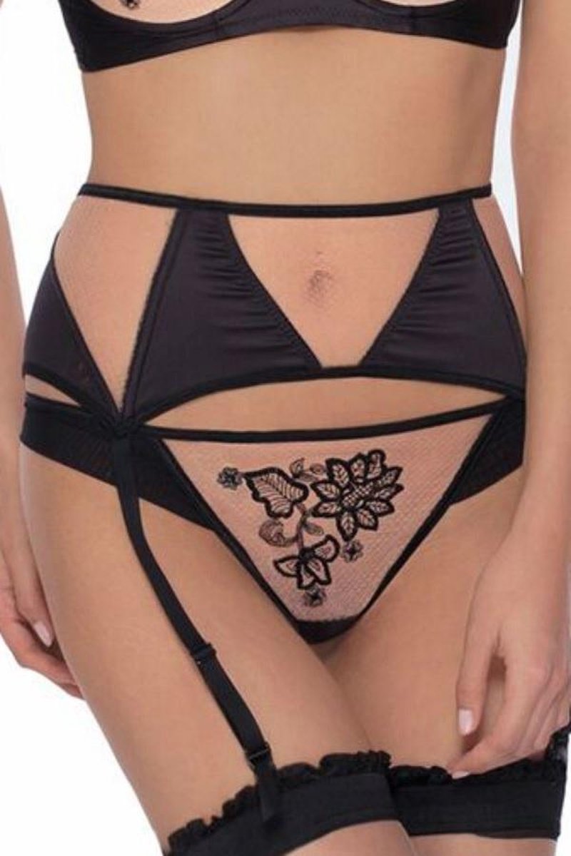 Roza- Mehendi- string-zwart L