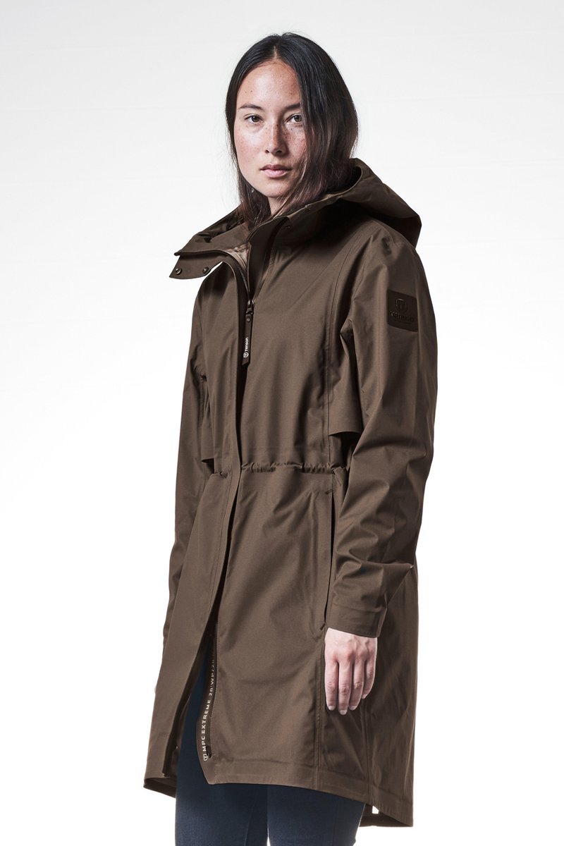 Tenson Yukon W Shell - Regenjas - Dames - Donker Khaki - Maat 40