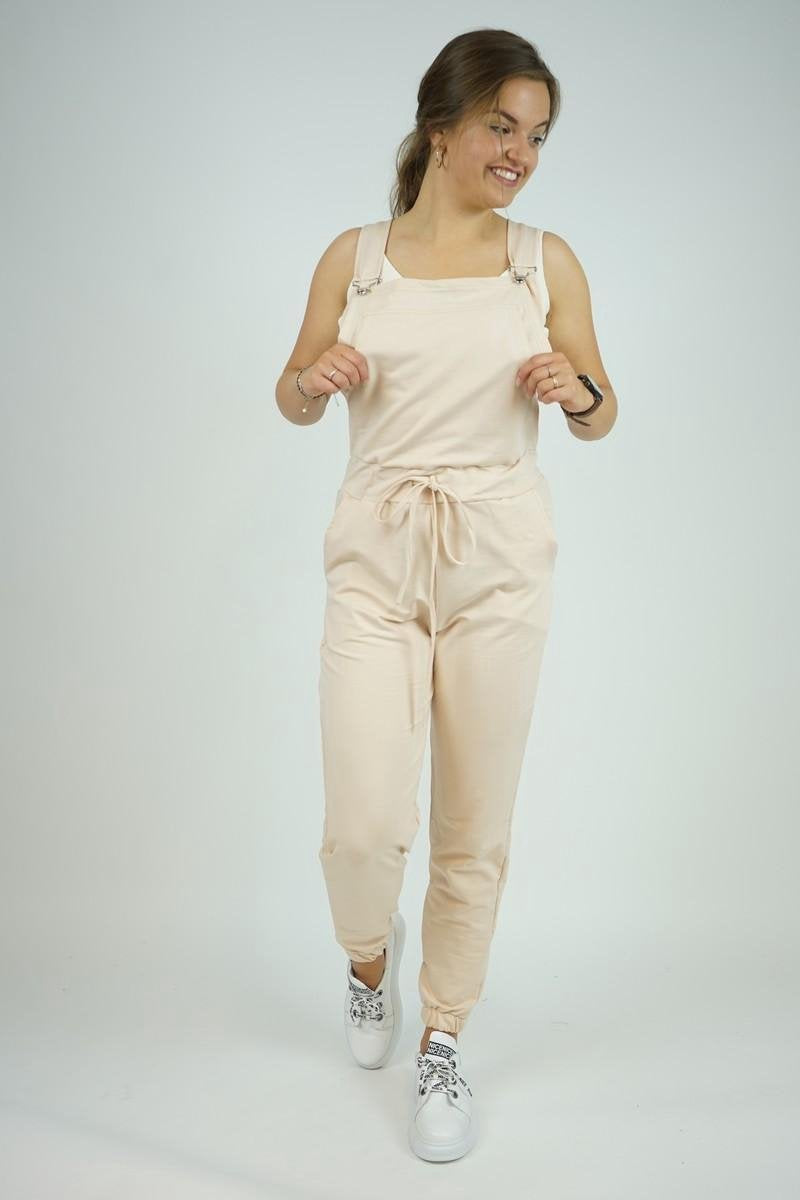 La Pèra Creme Tuinbroek Vrouwen zomer Jumpsuit creme Dames - Maat L