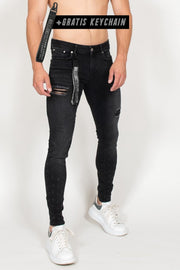 Malelions Jeans Small Damaged - Black - 26