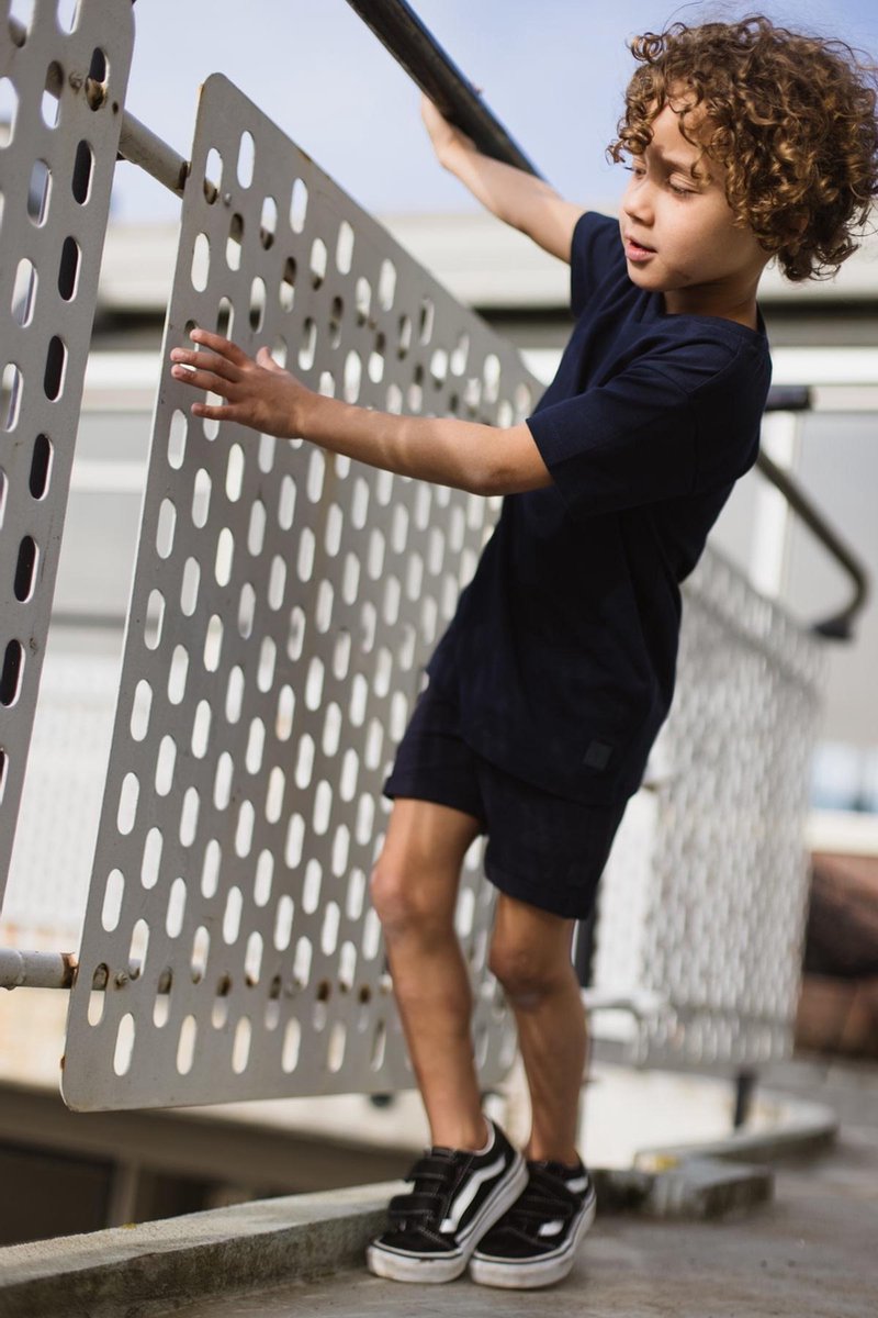 Levv jongens korte joggingbroek Mitch Dark Blue
