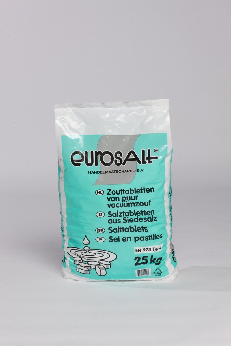 Eurosalt zouttabletten 25kg/ 4 zakken