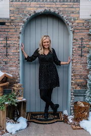 Jurk Zwart met Goud - Feestdagen Kerstmis - Small
