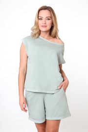 Combi Short Set ASoL / korte broek & t-shirt /mint / M