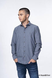 Haze&Finn overhemd Chambrey Italian grijs (MC10-0102-1)