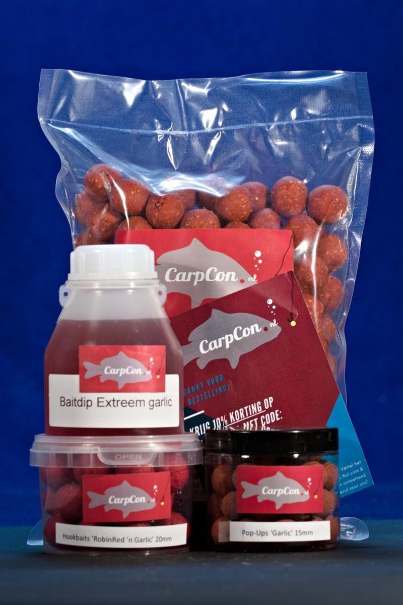 Voerpakket 'RobinRed 'n Garlic' Klein - 20mm - Met Boilies