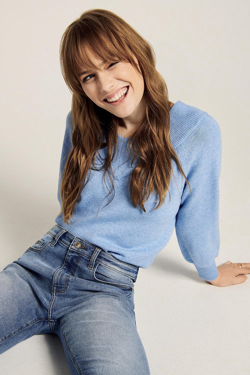 Jdyshanon L/s Off Shoulder Pull Knt 15184756 Lichen Blue/melange