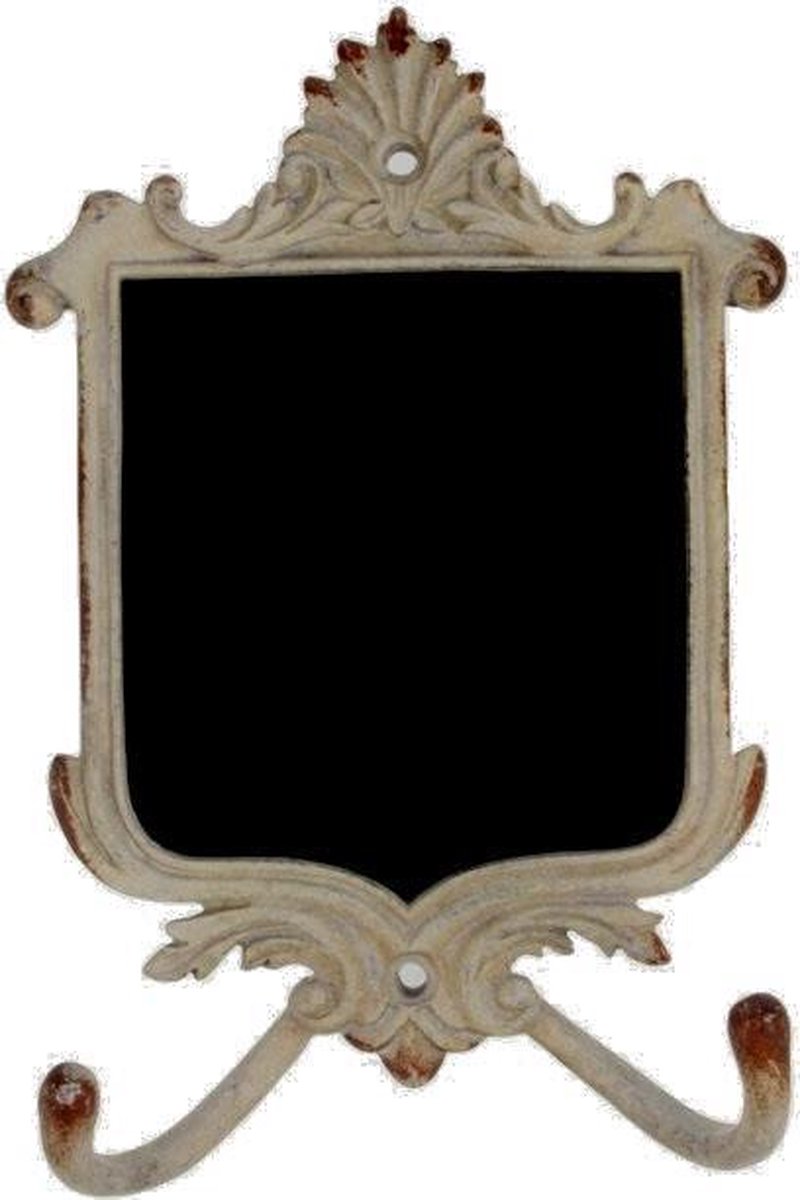 Brocante Wandhaak krijt-fotolijst grijs 12x4x18cm