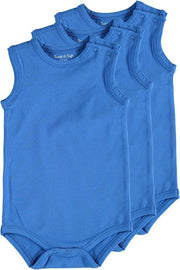 Zeeman - Unisex mouwloze romper van biologisch katoen - maat 98/104 - blauw - 3 stuks