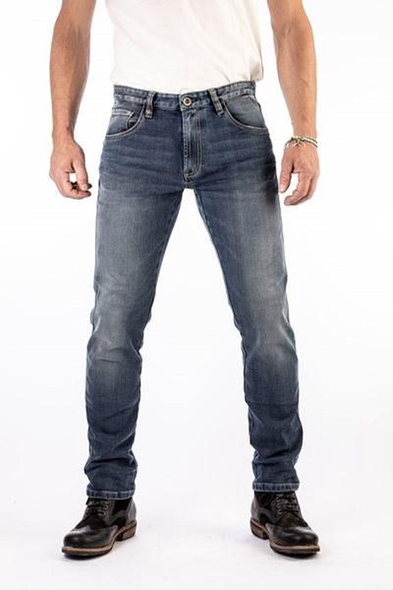 ROKKER Rokkertech Tapered Slim Blue Motorcycle Jeans L36/W36