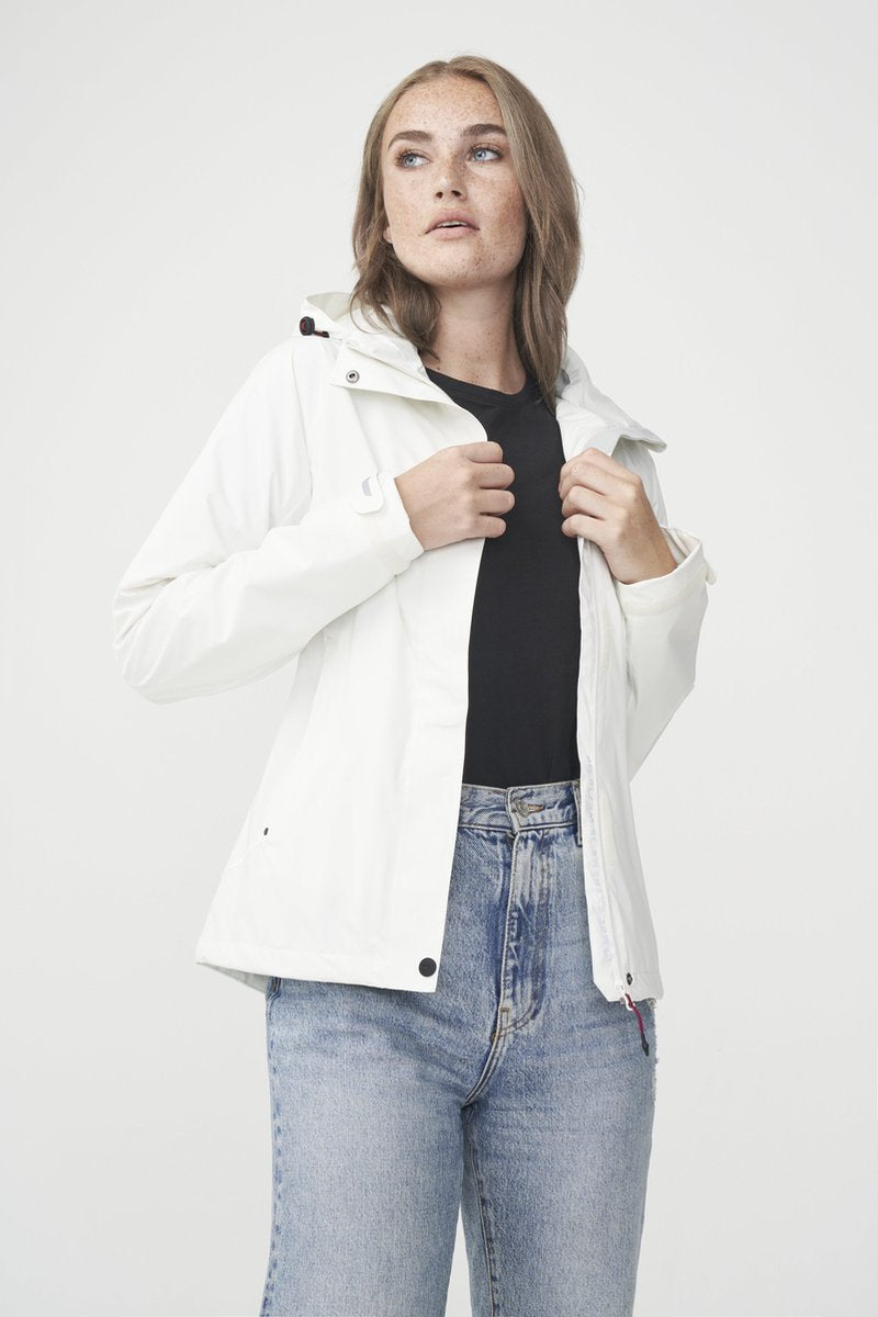 Tenson Biscaya Evo Jkt W - Regenjas - Dames - Licht Grijs - Maat XL