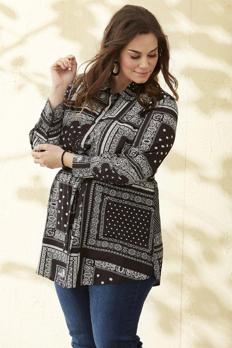 Blouse NABU Zhenzi zakdoek print