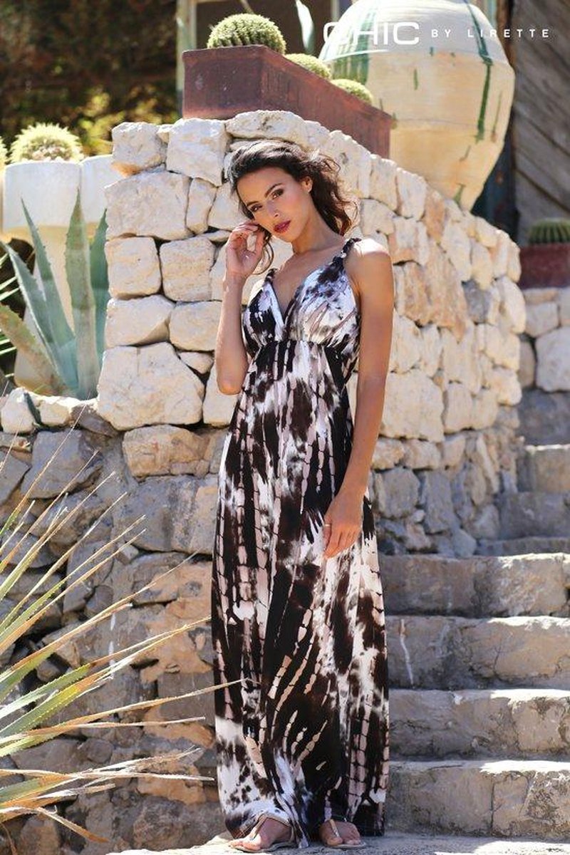 Chic by Lirette - Maxi jurk Samoa - M - Bruin
