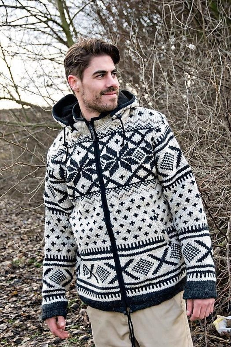 Pure Wool herenvest WJK-1304 - ecru - XXL