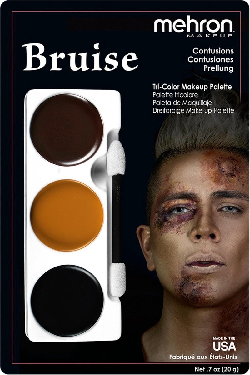 Mehron Schmink Palet met drie kleuren - Bruise / Blauwe plekken
