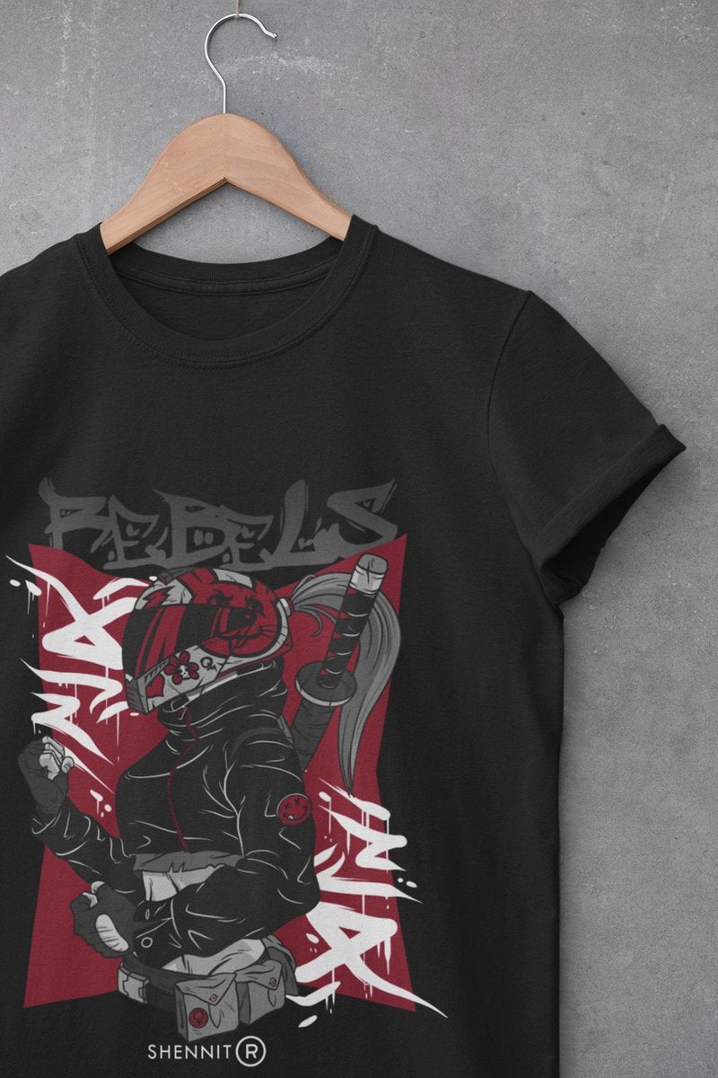 REBEL T-Shirt Maat XL | Biker Ninja Samurai Sword Zwaard Anime Manga Animated Fan Merch Japan #3