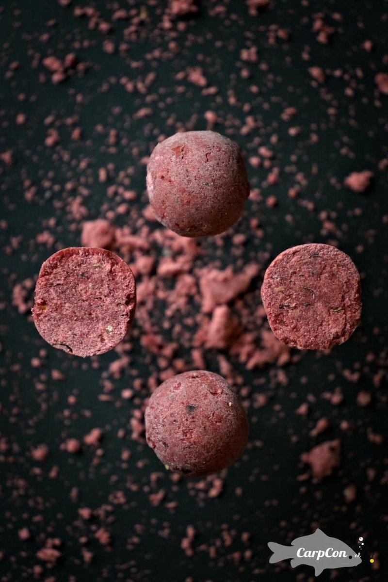 Boilies 'Strawberry Cheesecake' 18mm - 1kg - Readymade - Boilies Karper aas - Zoet - Aas voor Vissen - Karper Lokvoer
