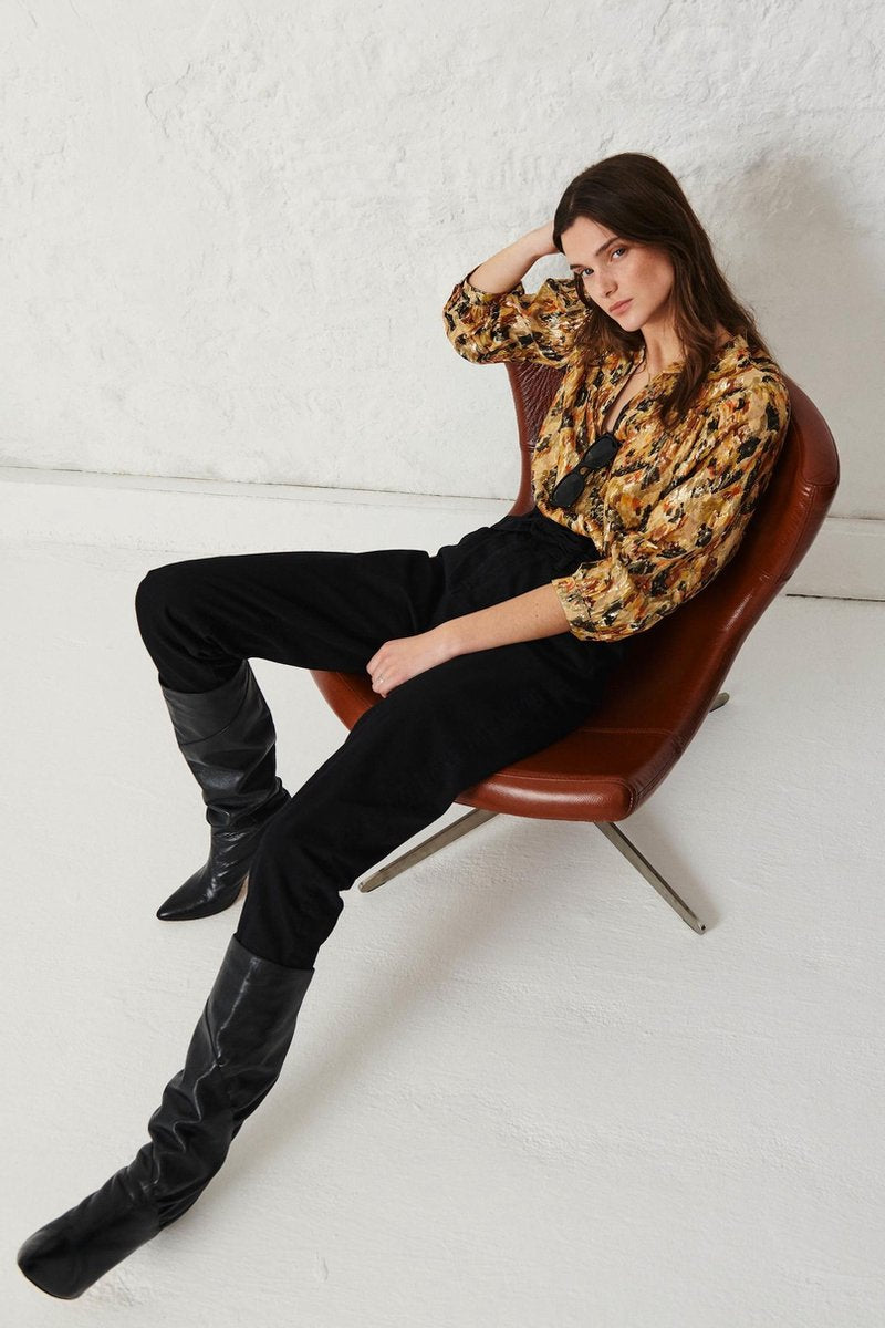 Ba&sh Gaby Blouse Oker  dames maat 38