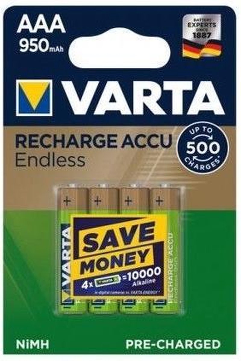 Varta Endless AAA 950mAh Rechargeable battery Nikkel-Metaalhydride (NiMH)