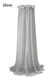 Sluier 155cm voile grijs