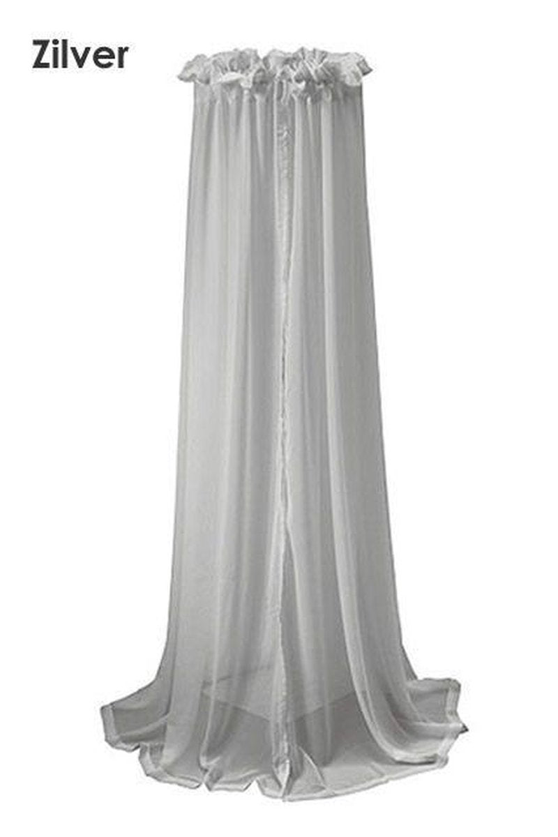 Sluier 155cm voile grijs