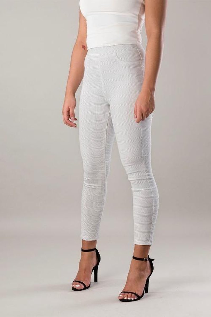 New Star dames trekking broek Rigi grijs/wit geruit - maat 28