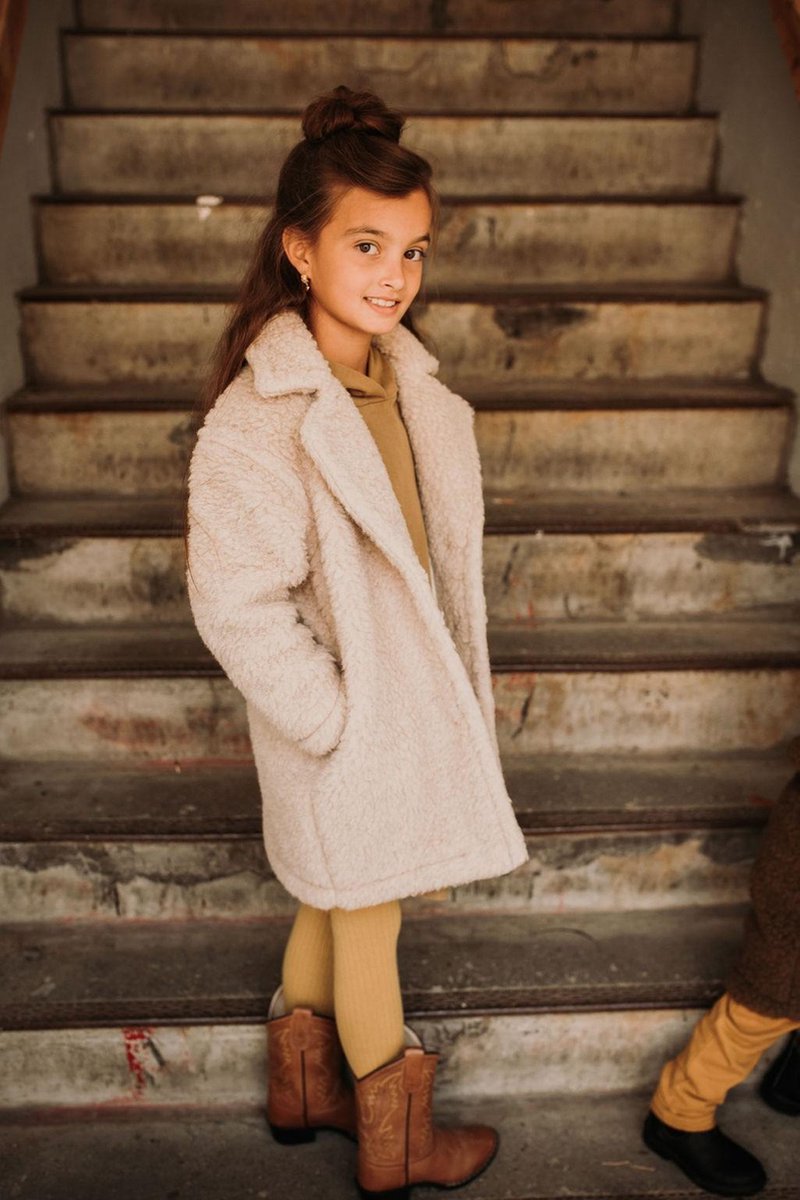 Alwero "Jas Moods Junior 100% wol" Beige - 104-110