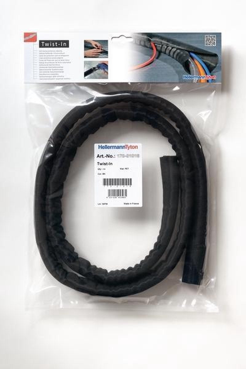 HellermannTyton 170-01018 Twist-In 38 Gevlochten slang Zwart Polyester 32 tot 38 mm 2 m