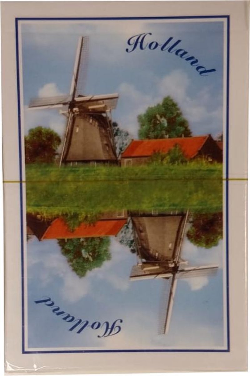 Speelkaarten - Kaartspel - Holland - Molens - Rood 'of' blauw - 1st. - Willekeurig geleverd