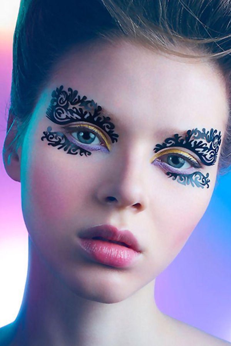 Face-lace Featherette sticker voor het gezicht