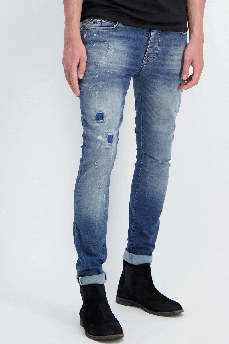 Cars Jeans Heren Jeans Aron Super Skinny - Kleur: Dark Used - Maat: 30/36