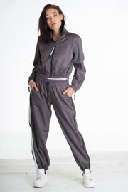 La Pèra Taupe Vrijetijdspak - Trainingspak taupe Dames - Maat L
