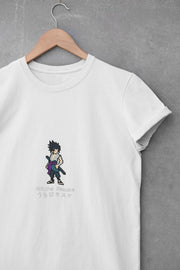 Uchiha Sasuke Pixel Anime Merch T-Shirt WIT - Maat XL - Merchandise Manga Sharingan Ninja Naruto
