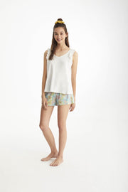 Promise - Mambo Pyjama Set - maat S - Bloemenprint Grijs