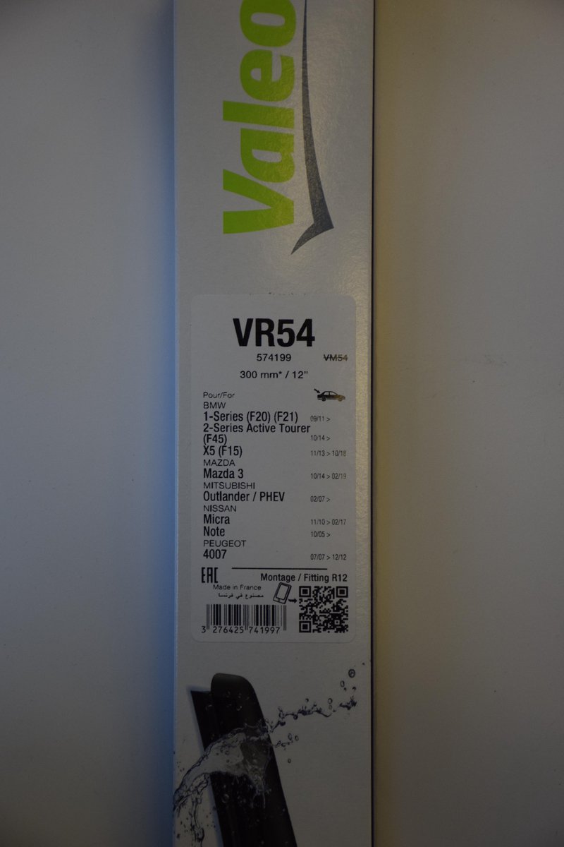 Ruitenwisser Valeo SILENCIO VR54 Achterzijde