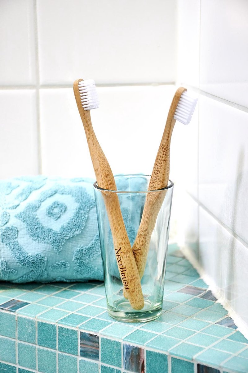 NextBrush - Tandenborstel bamboe - medium - 1 stuks