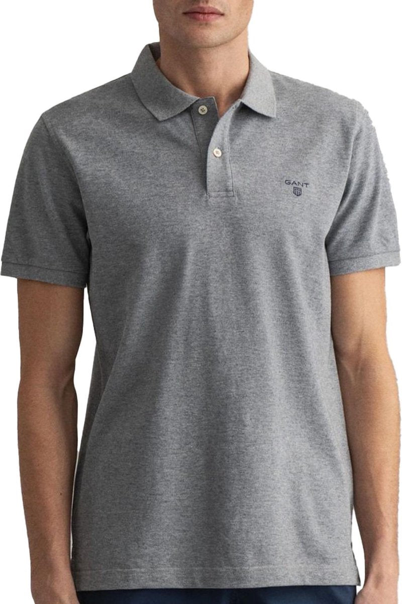 Gant Summer Pique Rugger Poloshirt - Mannen - grijs