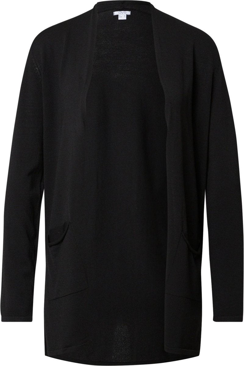 Ovs gebreid vest Zwart-S