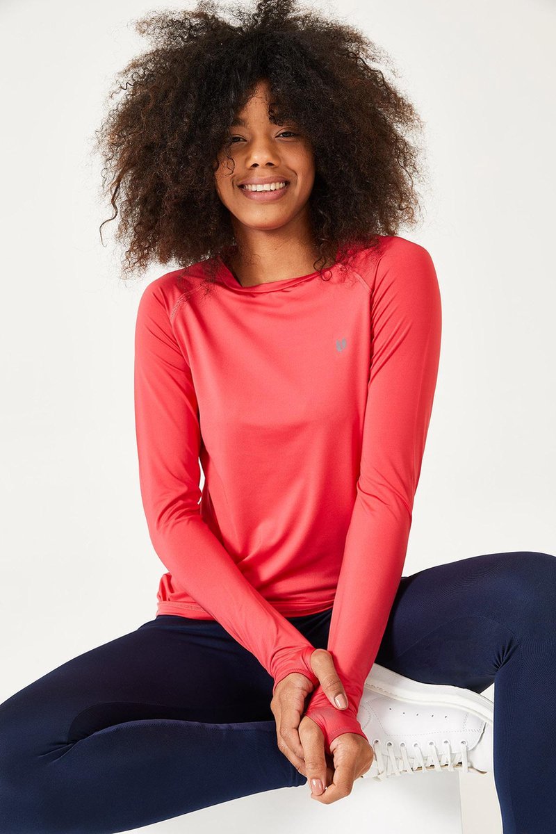 cúpla Women's Activewear Long Sleeve T-Shirt Sportswear for Training Gym Running Yoga with Finger Holes