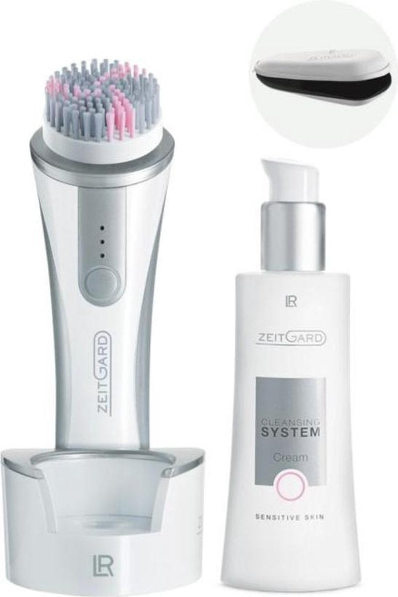 Elektrische Gezichtsborstel ZEITGARD Cleansing Device Soft + een reinigingscrème