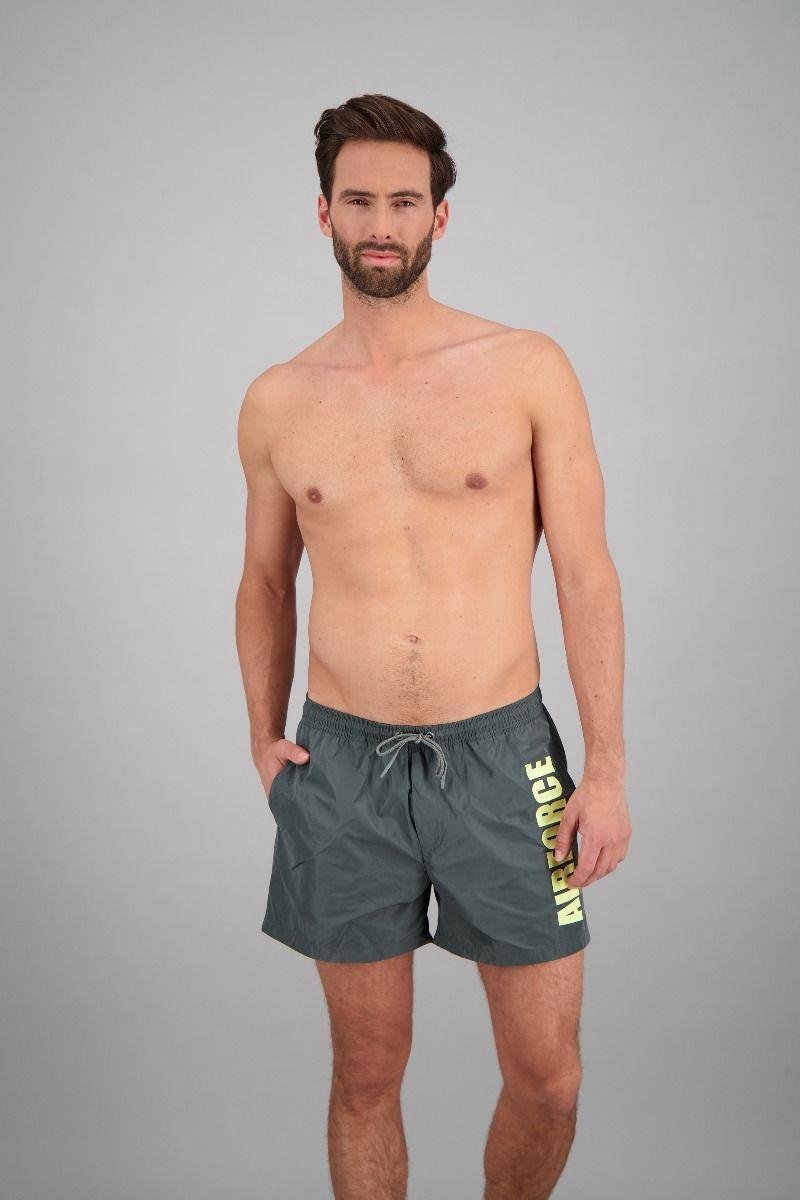 Airforce Swimshort - Gun Metal/Elfin Yellow - Zwembroek - Maat XL