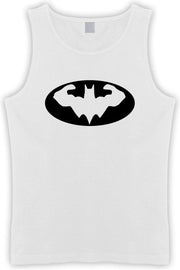 Witte Tanktop met “  Power Badman " print size S