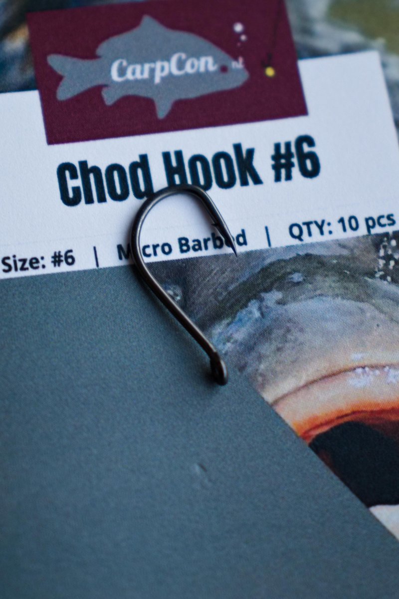 Chod Hook SP Karperhaken - Haakmaat #6 - 10 stuks - Teflon Coated Karper Haak - Straight Point - Vishaakjes