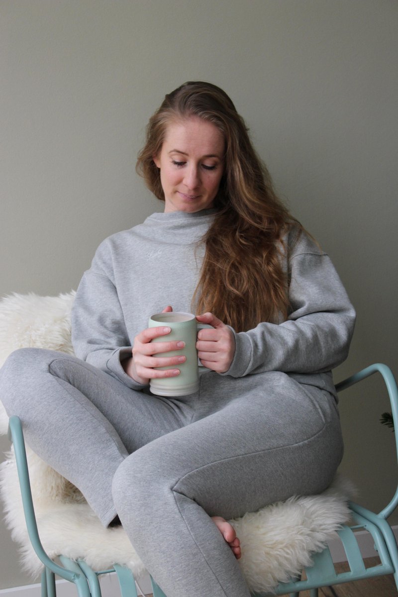 Jogging set - Lounge wear - grijs melange - Dames - Large