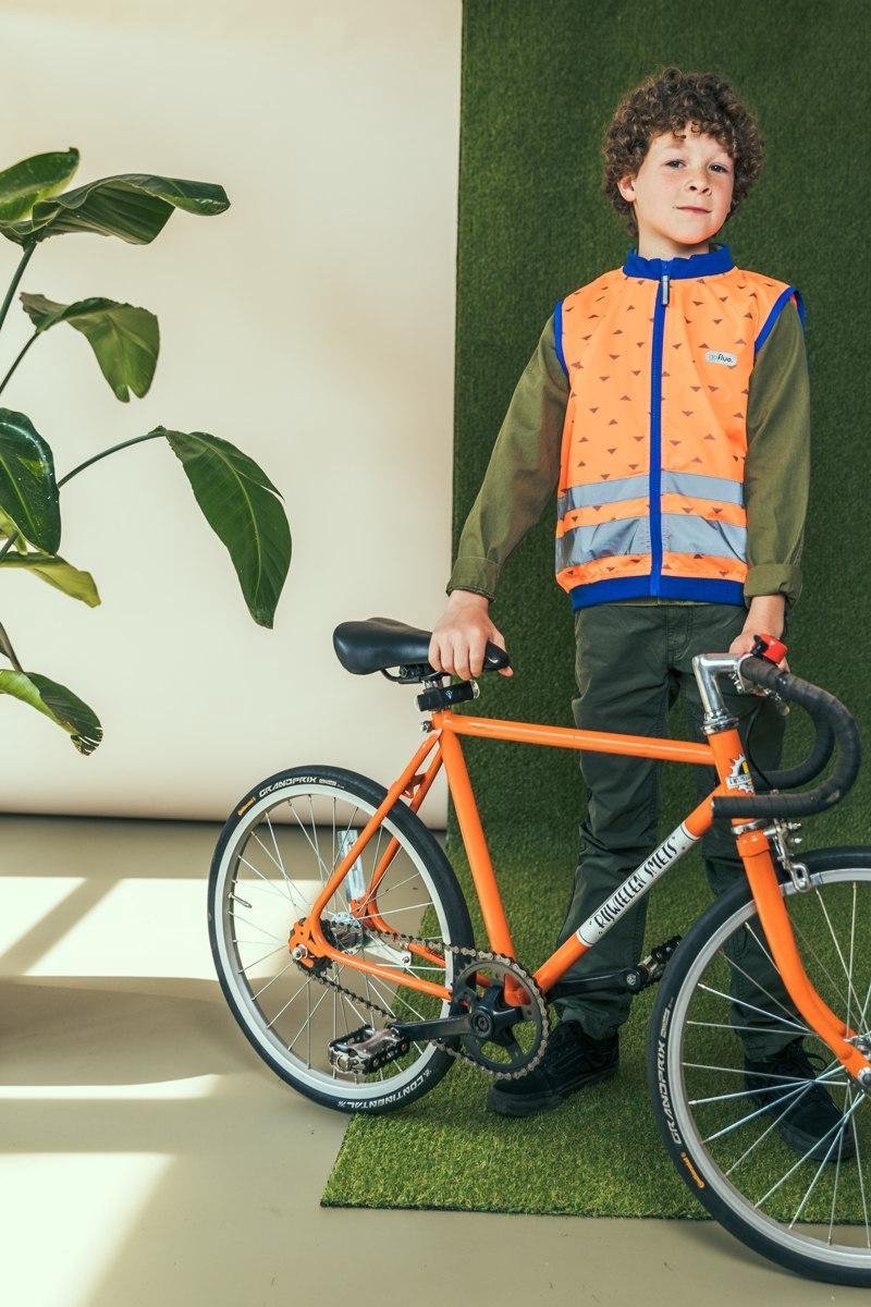 Gofluo Jackson Veiligheidshesje - Reflecterend hesje - Fluo hesje - Veiligheidsvest - Lichtgewicht - Mooi hesje - Reflectie jas - Zichtbaarheid in het donker - Veilig de weg op - Oranje - 152